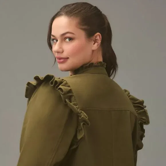 Brand New DOLAN Ruffled Utility Jacket - Picture 6 of 13